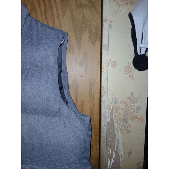 Old Navy Heritage Vest Grey Heather Quilted Puffer Full Zip Buttoned Men’s Large - Picture 5 of 16